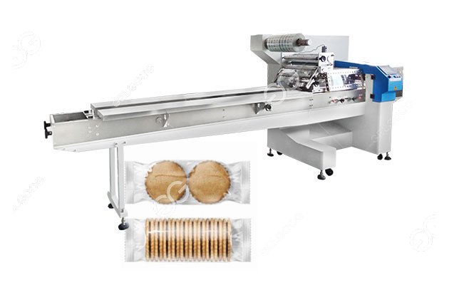 Cookie Biscuit Flow Pack Machine 30～110mm Width